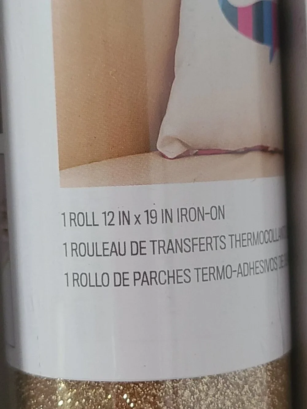 Cricut Iron-On Glitter HTV Black Gold White - Lot of 3